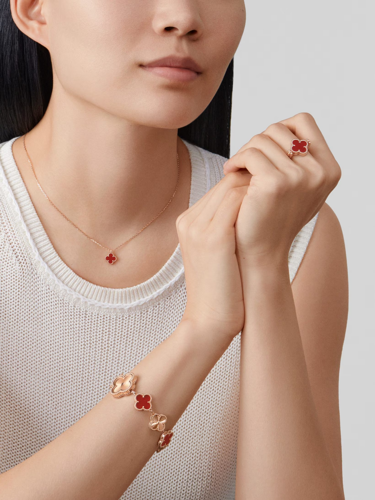 Vermelho e Dourado — Colar 1 Trévia