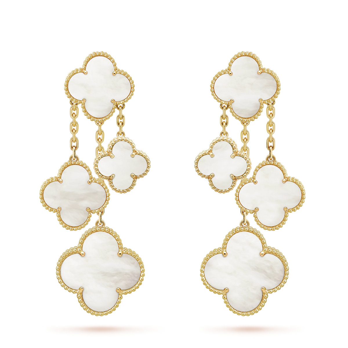 Brinco 4 Trévias Dourado Madrepérola